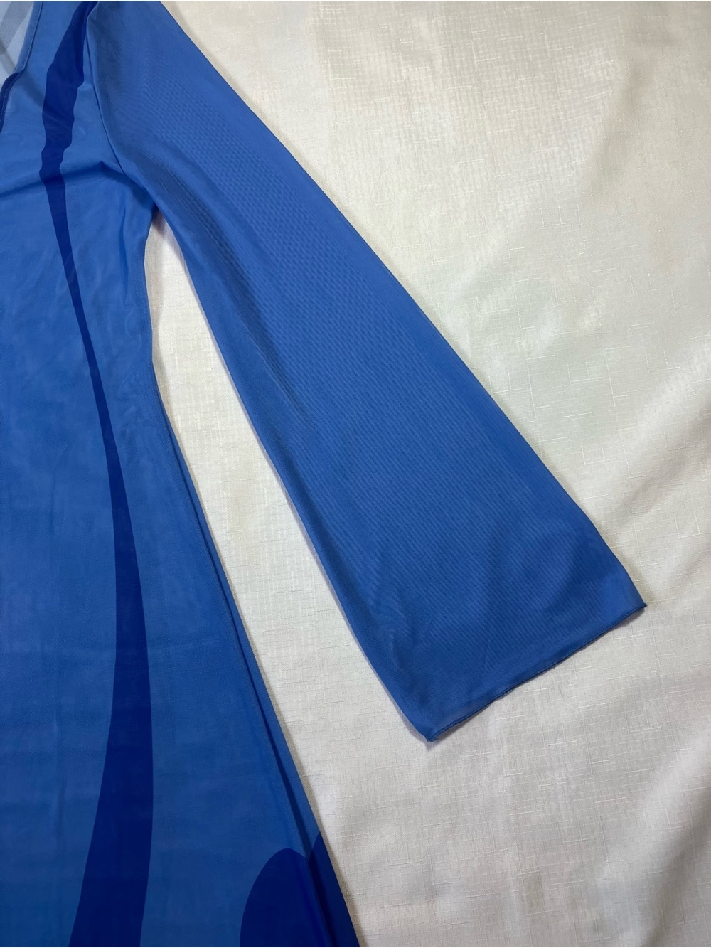 NWT STUNNING! Caroline Constas Sheer Maxi Swim Cover Up, Cobalt Blue, Size XS - Picture 15 of 16